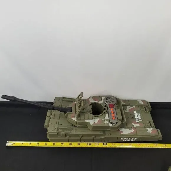 14" ARMY Tank Special Forces Plastic lights sound Decor Model Toys - Picture 6 of 8